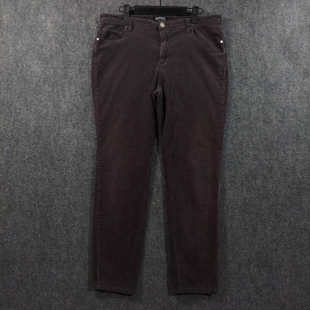 Buffalo David Bitton Pants Womens 14 Purple Corduroy Jegging Stretch Slim